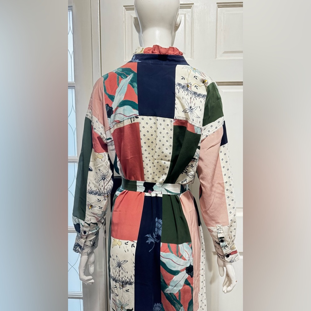 Tory Burch Multicolor Patchwork Abstract Print Hi… - image 6